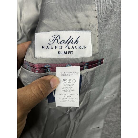 Ralph Lauren Blazer Mens 40R Gray Slim Fit Wool Black Label Sport Coat REAL NICE - Picture 9 of 10
